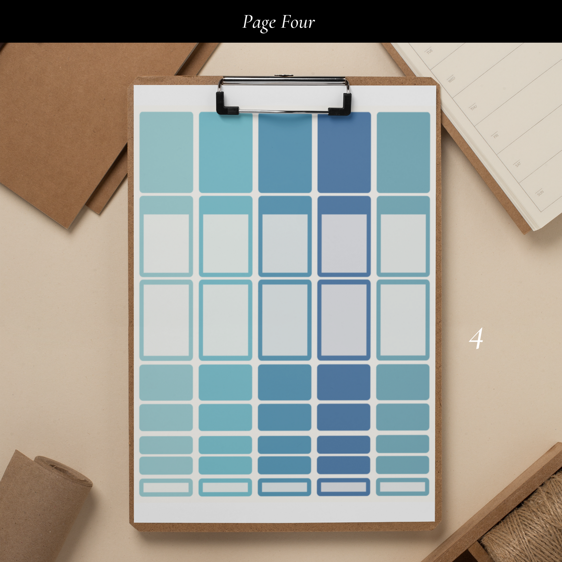 Printable Blue Planner Sticker Set