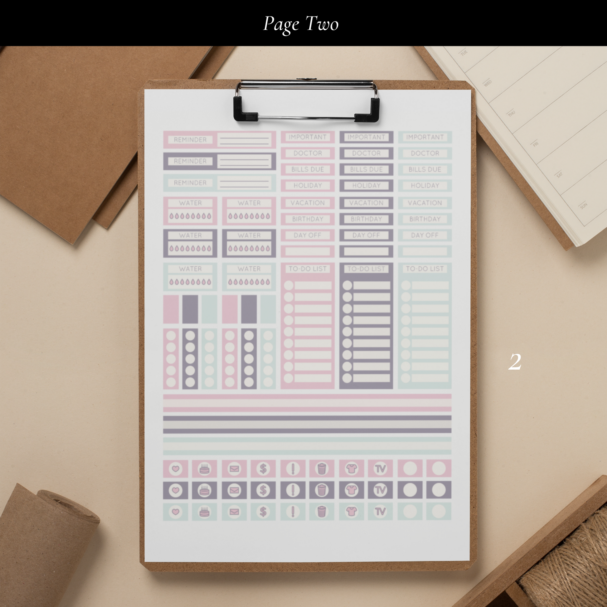 Printable Dainty Planner Sticker Set