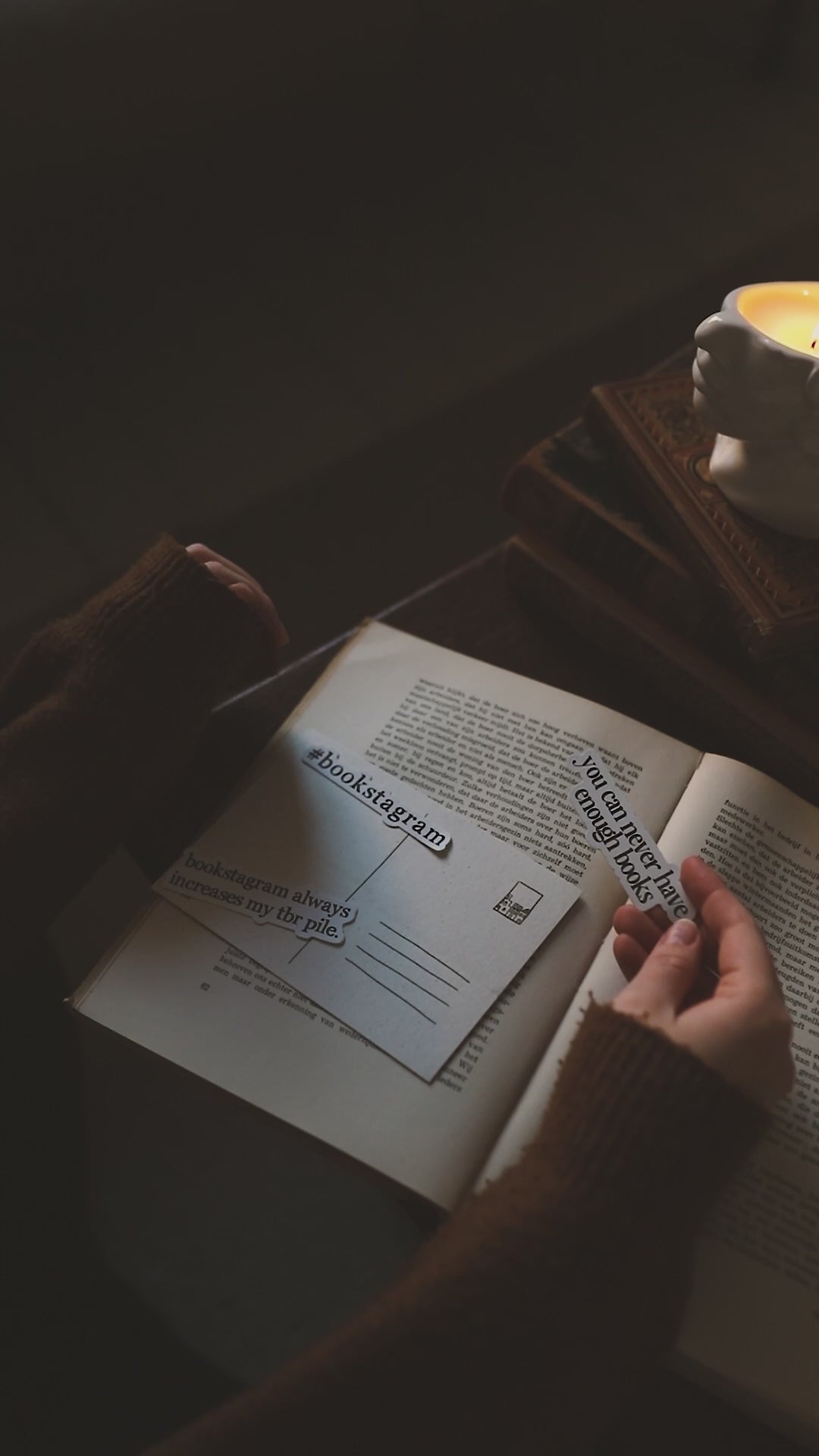 Devouring A Book Vinyl Sticker