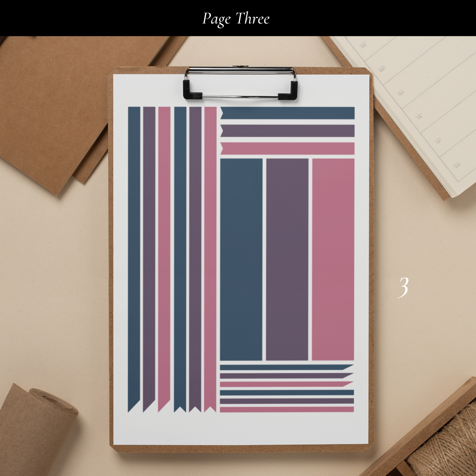 Printable Modern Edge Planner Sticker Set