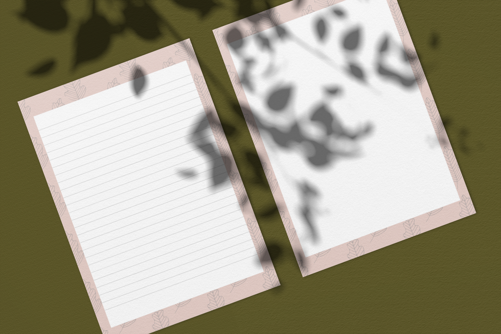Printable Grey Autumn Stationery