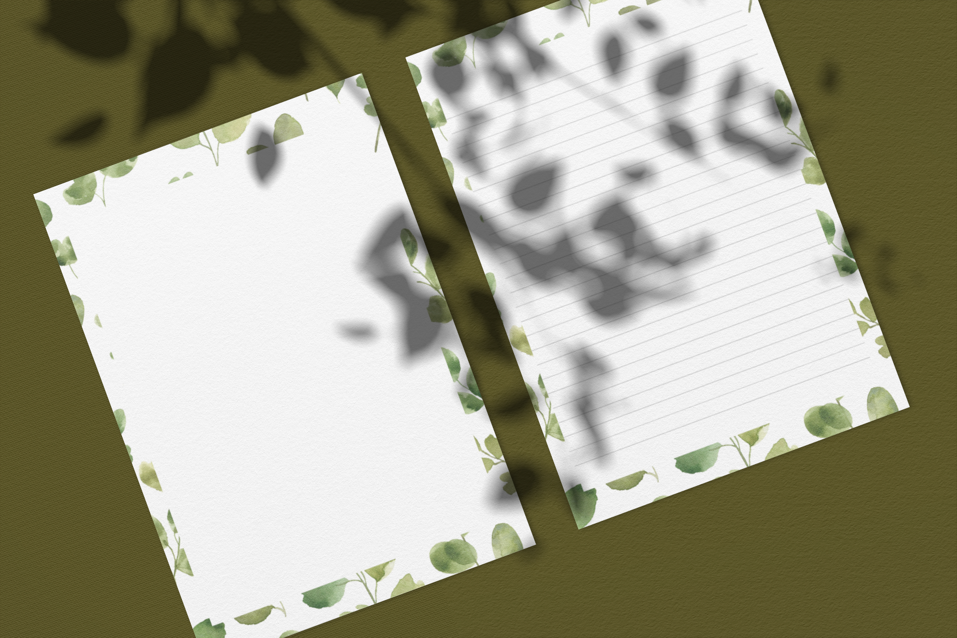 Printable Greenery Stationery