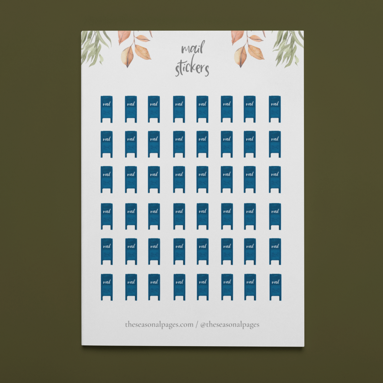 Printable Mail Sticker Set