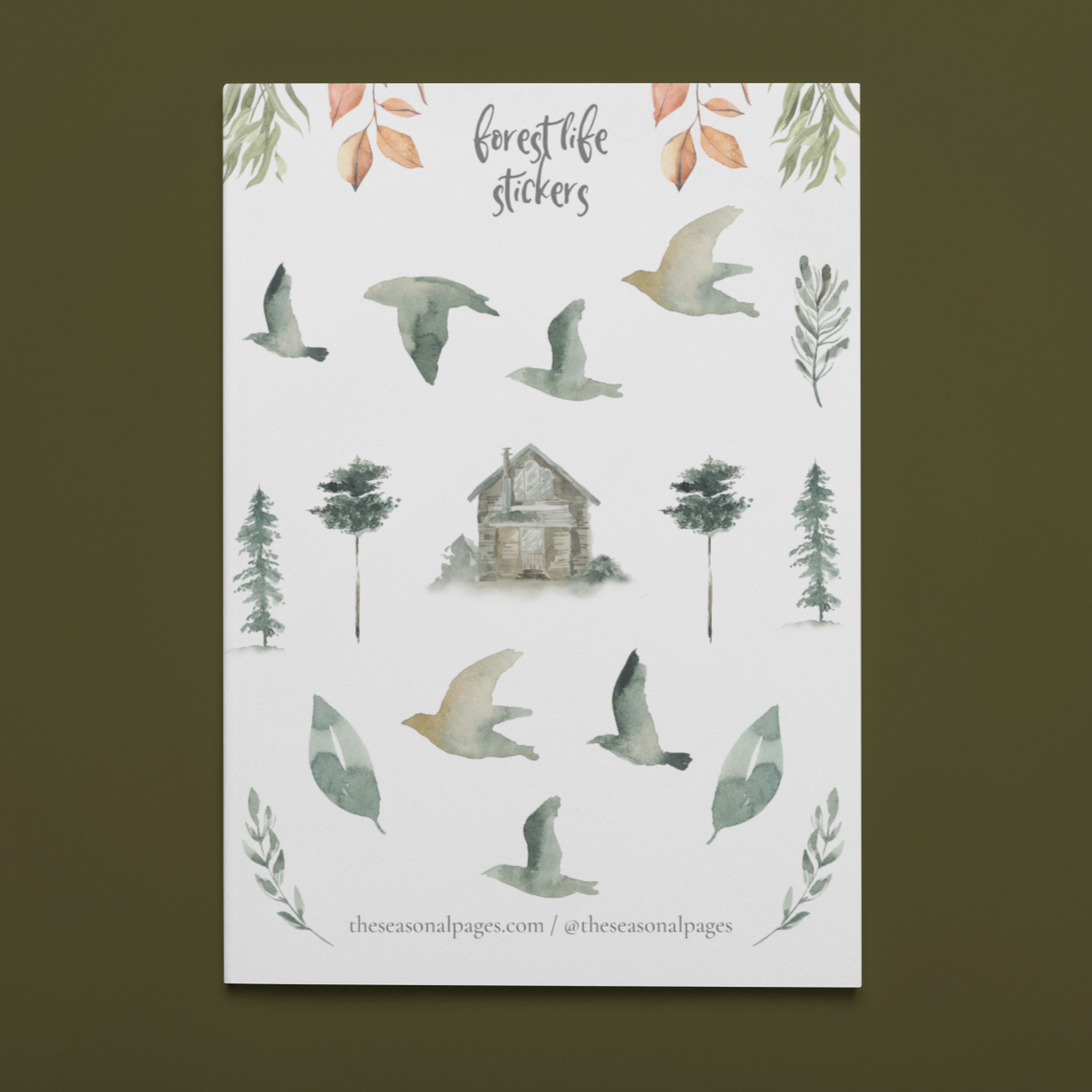 Printable Forest Life Sticker Set