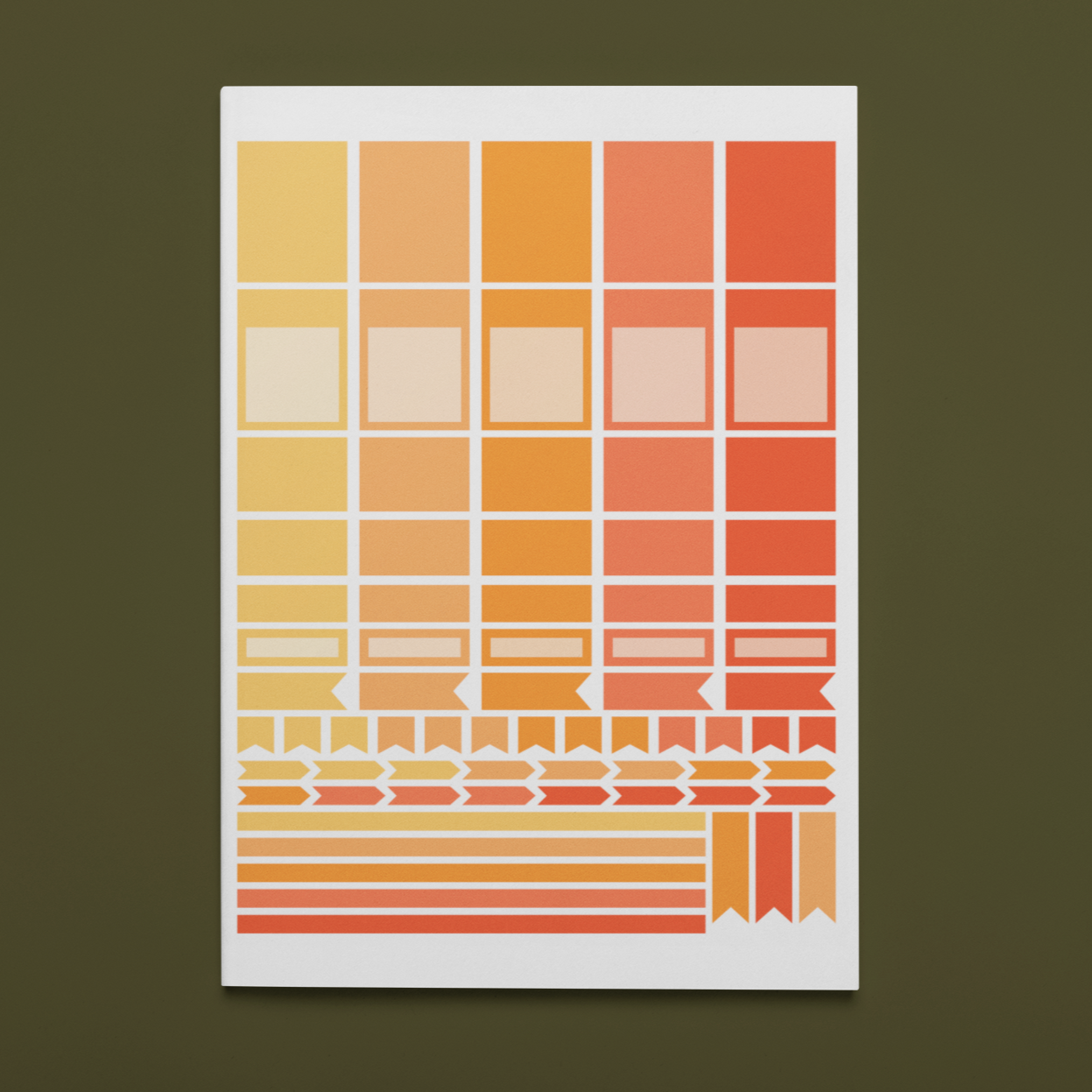 Printable Orange Planner Sticker Set