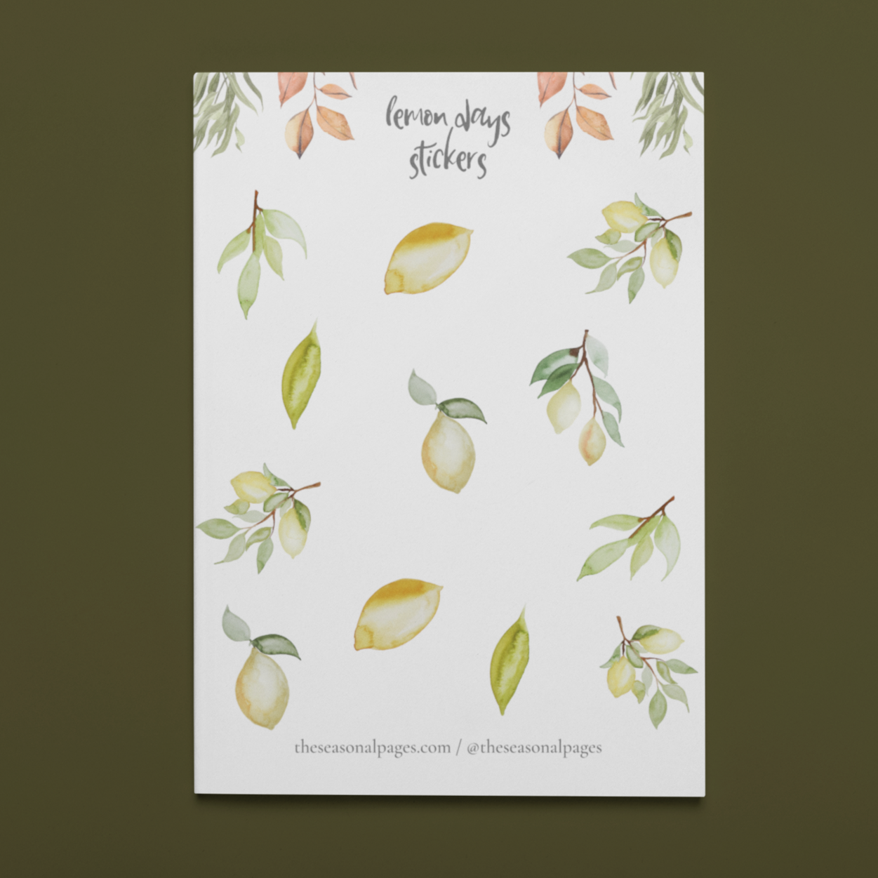 Printable Lemon Days Sticker Set