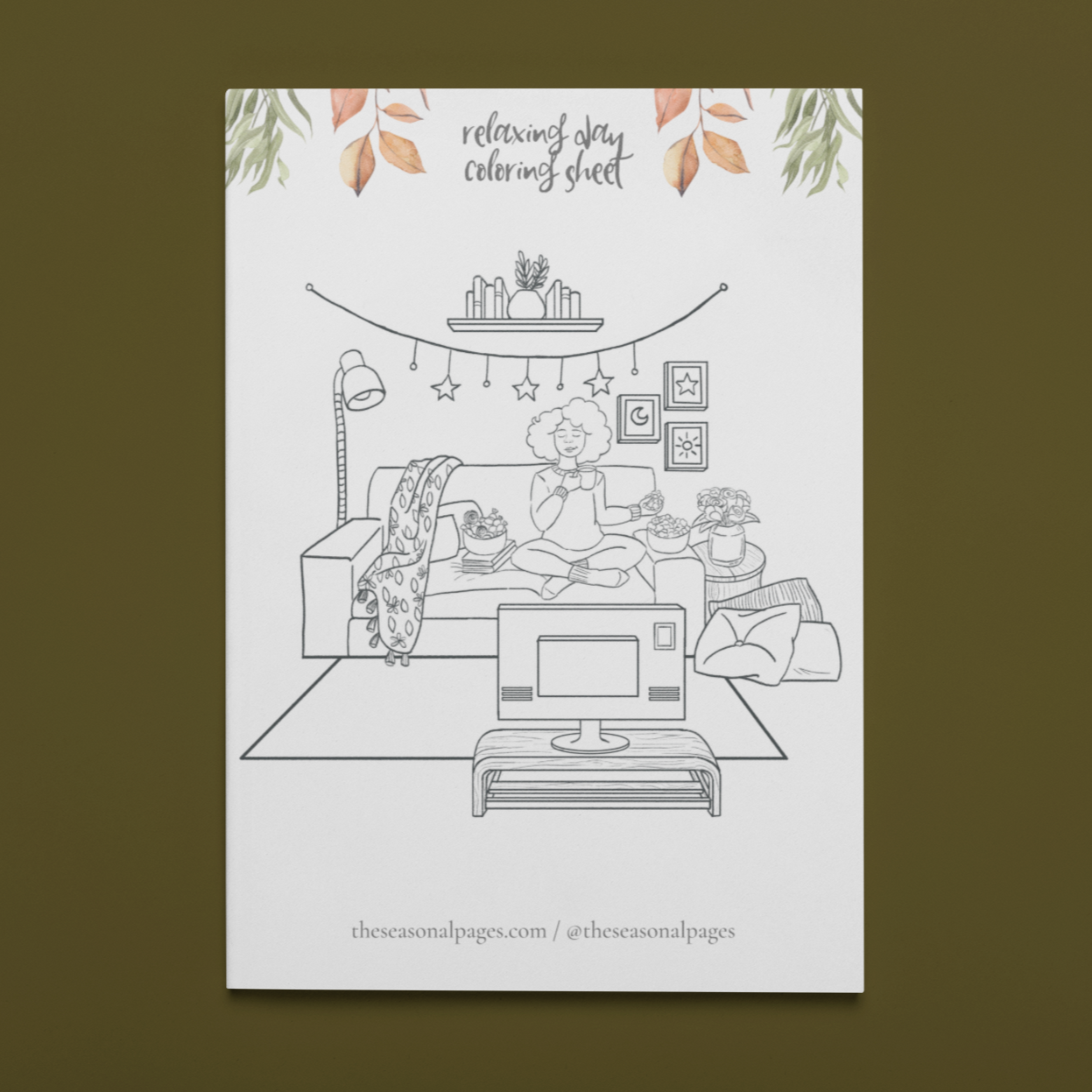 Relaxing Day Coloring Page Printable