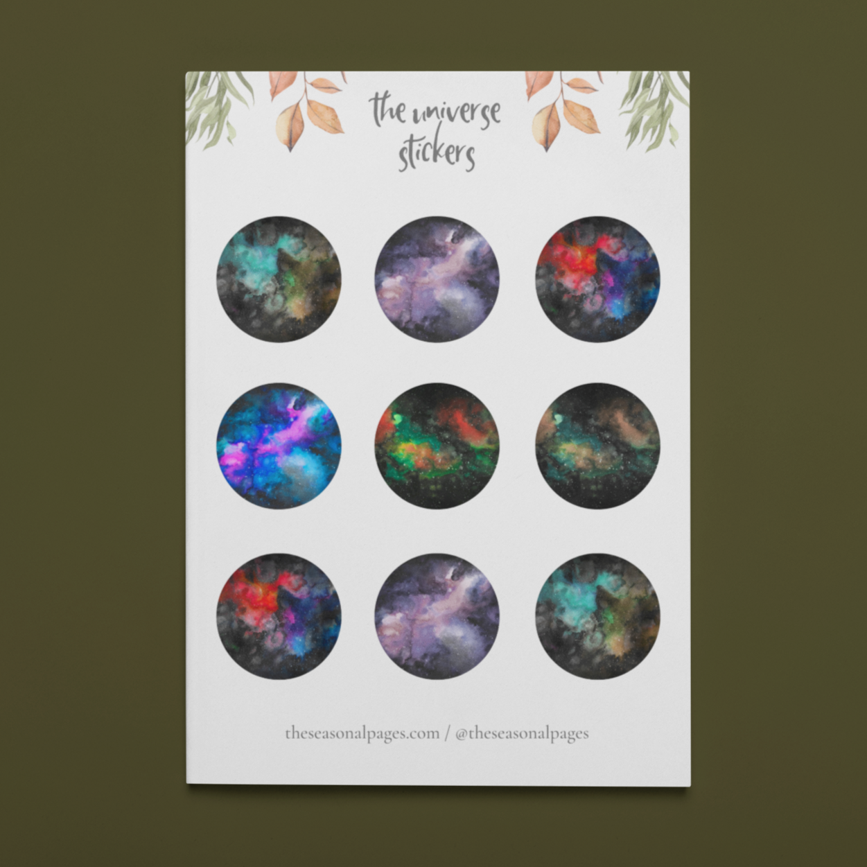 Printable The Universe Sticker Set