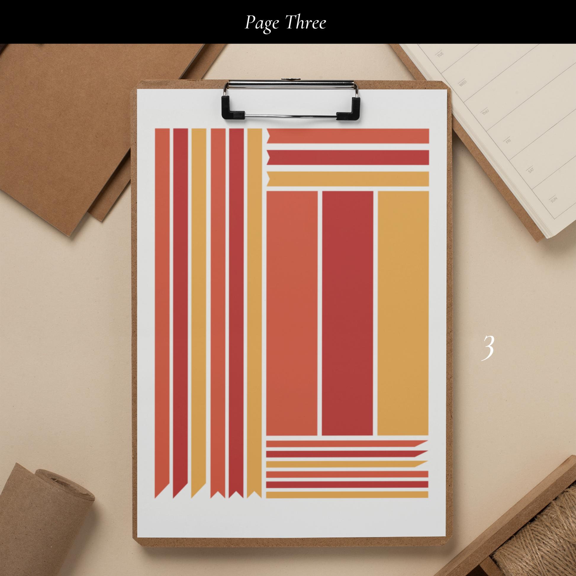 Printable Orange Culture Planner Sticker Set