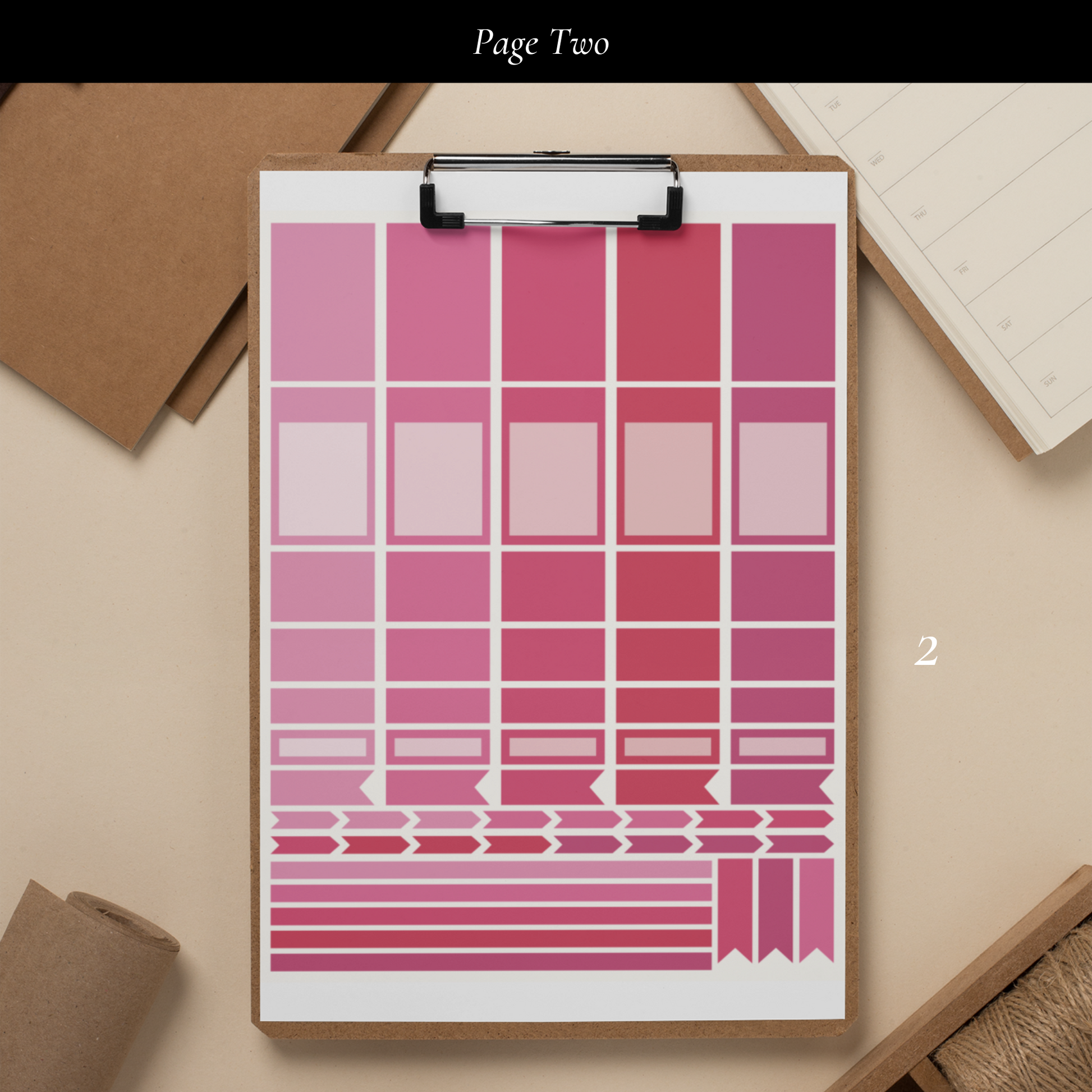 Printable Raspberry Planner Sticker Set