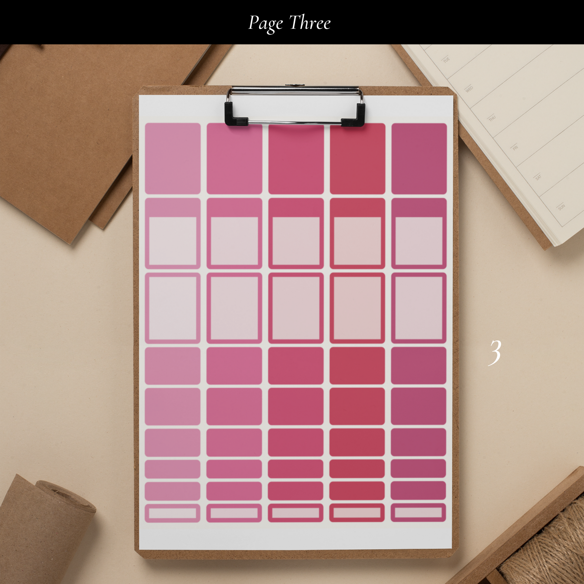 Printable Raspberry Planner Sticker Set
