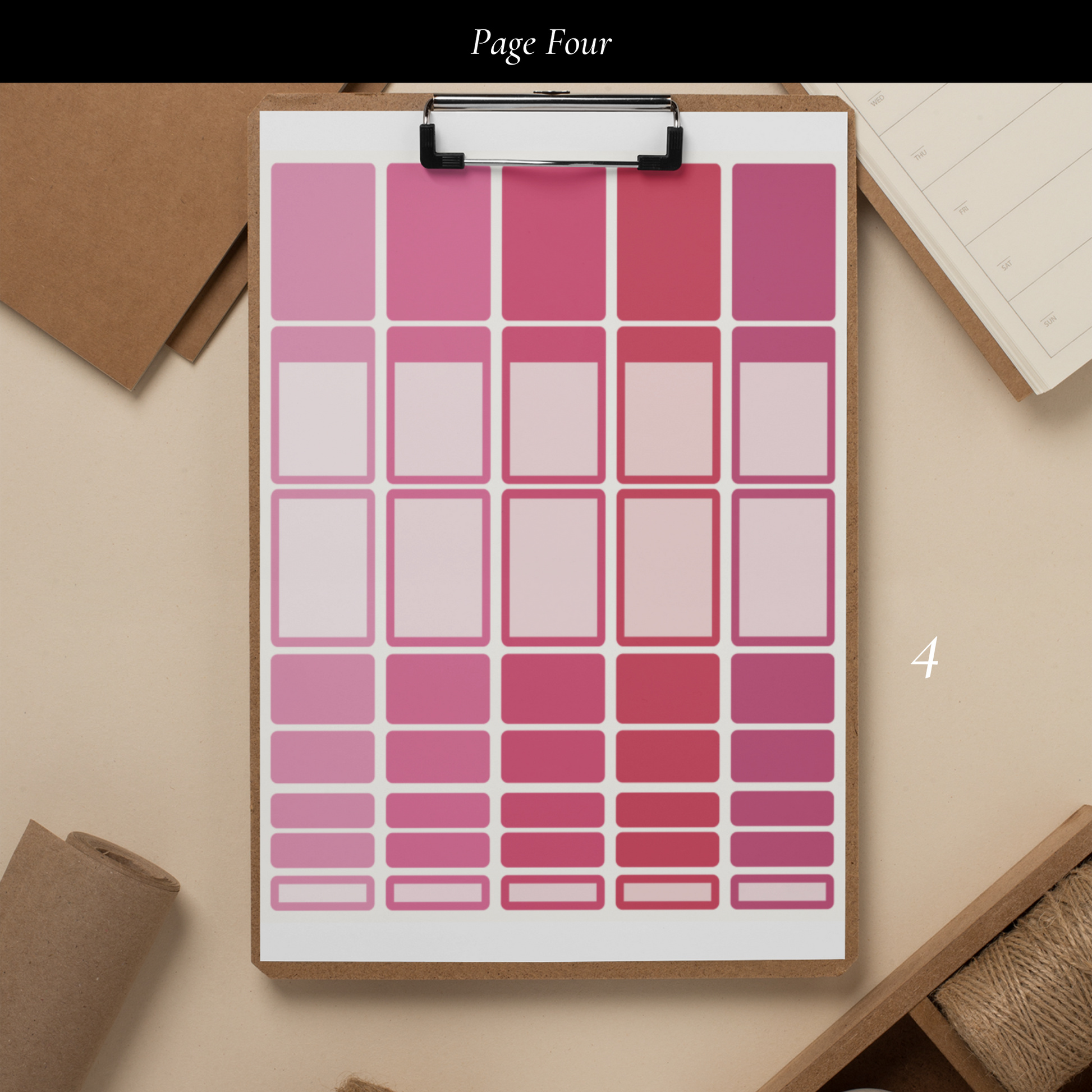Printable Raspberry Planner Sticker Set